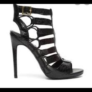 fabulous Steve Madden vegan python leather heels